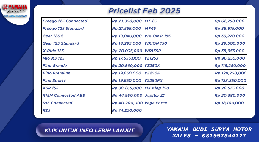 promo yamaha budi surya